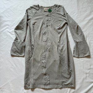 Elisa Cavaletti Sono Italiano Charcoal Gray Tunic Tunic Dress M